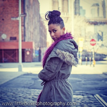Female model photo shoot of Av Richardson in DUMBO NYC