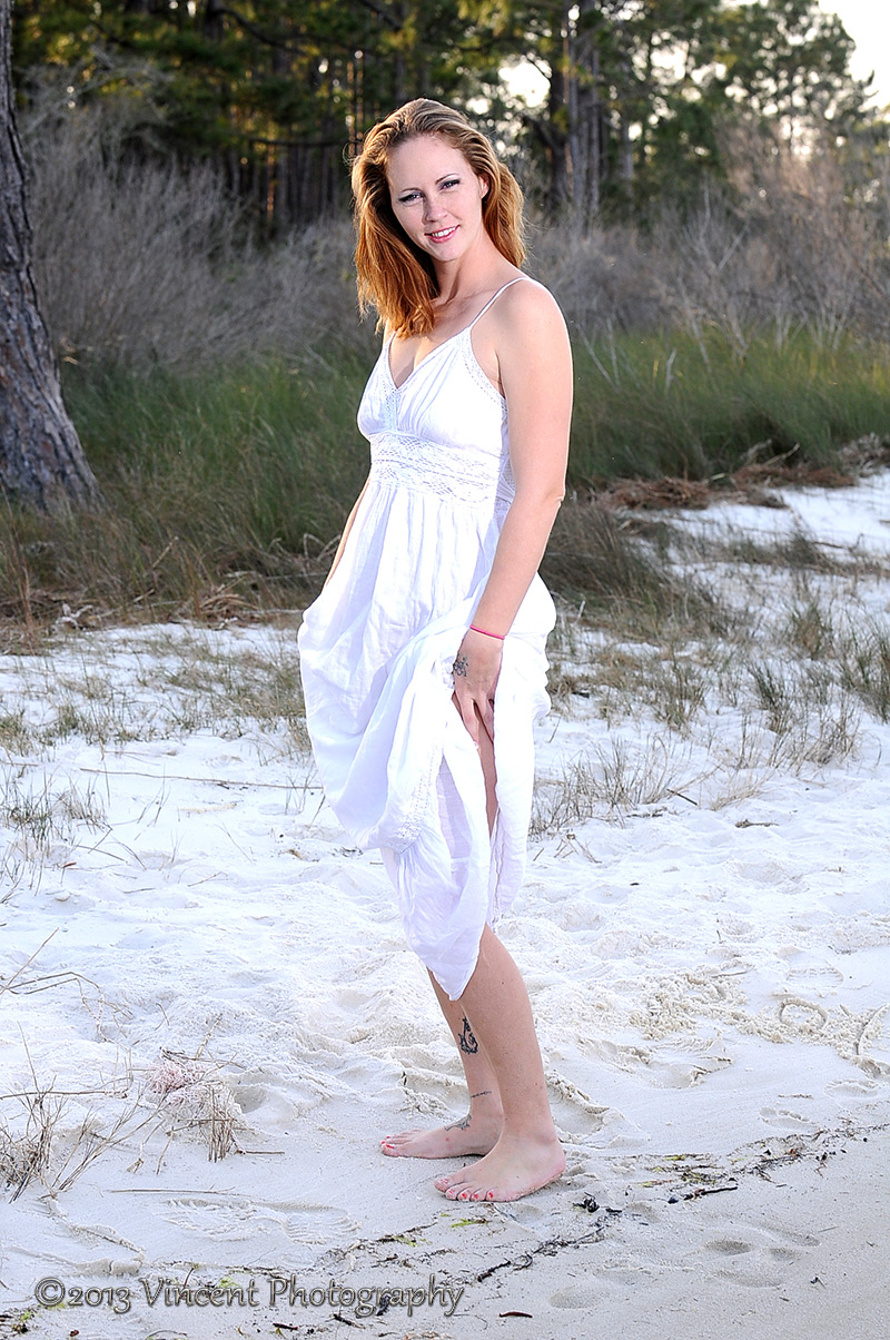 Female model photo shoot of skylar Johns  by Vincent Photo in Panacea FL