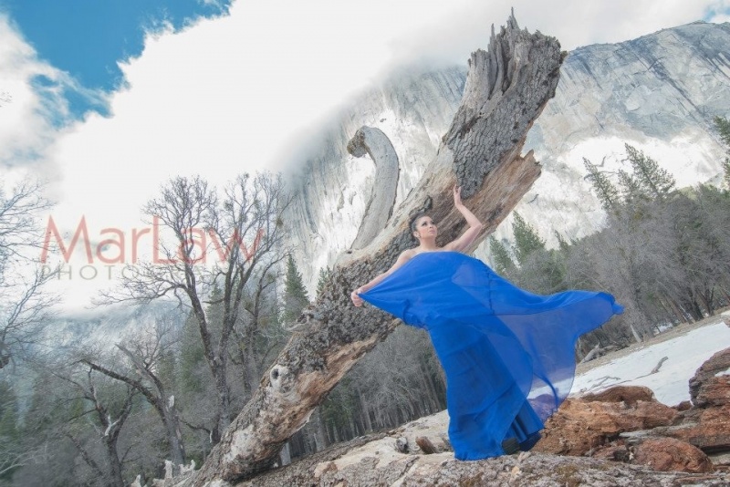 Female model photo shoot of Daphney yalung in Yosemite