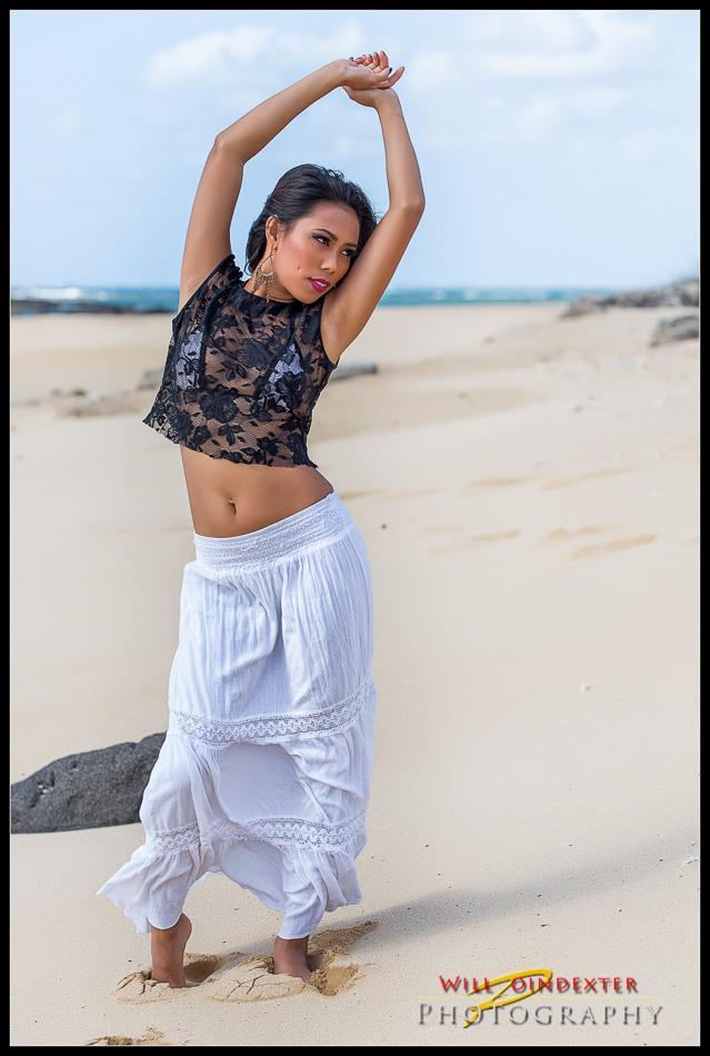 Female model photo shoot of Ghie Oloroso in Sand Island access rd. HI