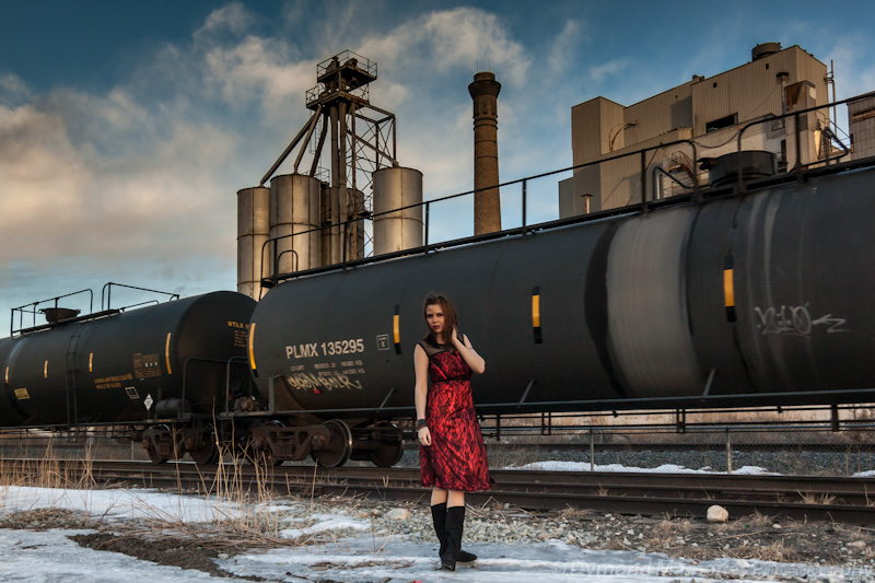 Male model photo shoot of Forbidden Image in Calgary Inglewood Train Yard