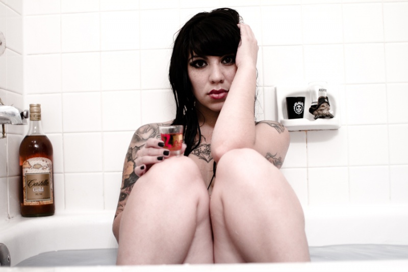 Male model photo shoot of sonnyfromda02 in My old bath tub