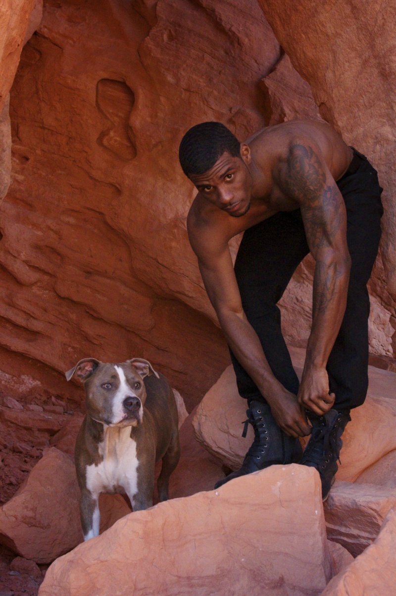 Male model photo shoot of Stillman Photography and Tirrell Brooks in Valley of Fire, NV