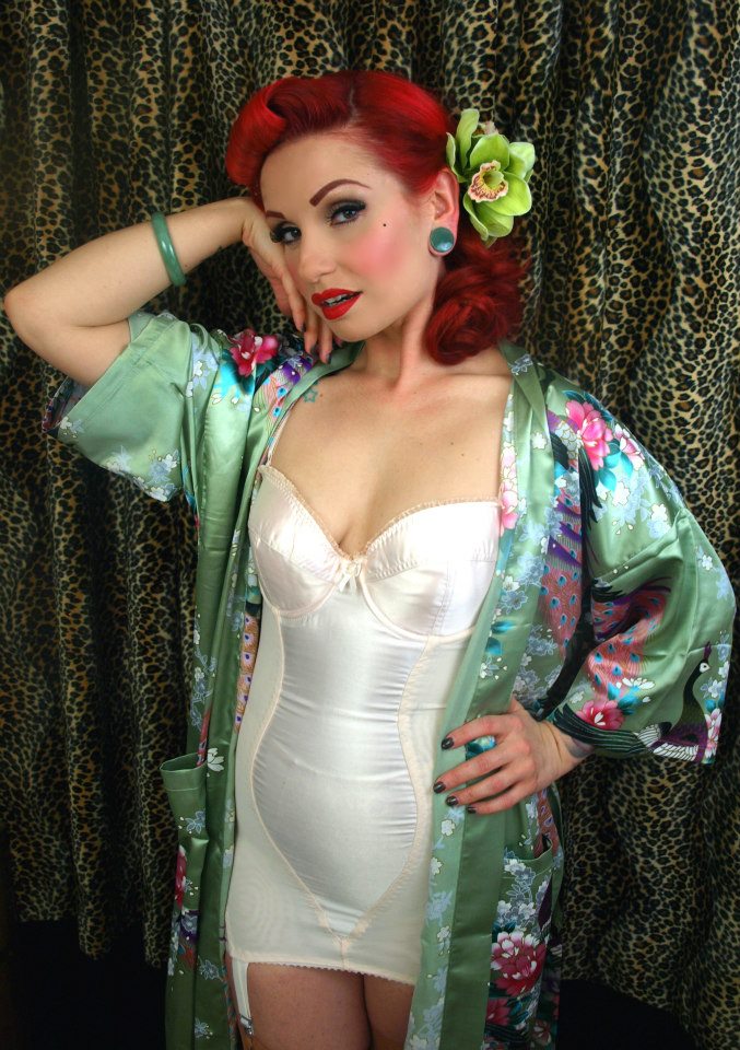 Female model photo shoot of The only way is Pin Up and Solene Percher