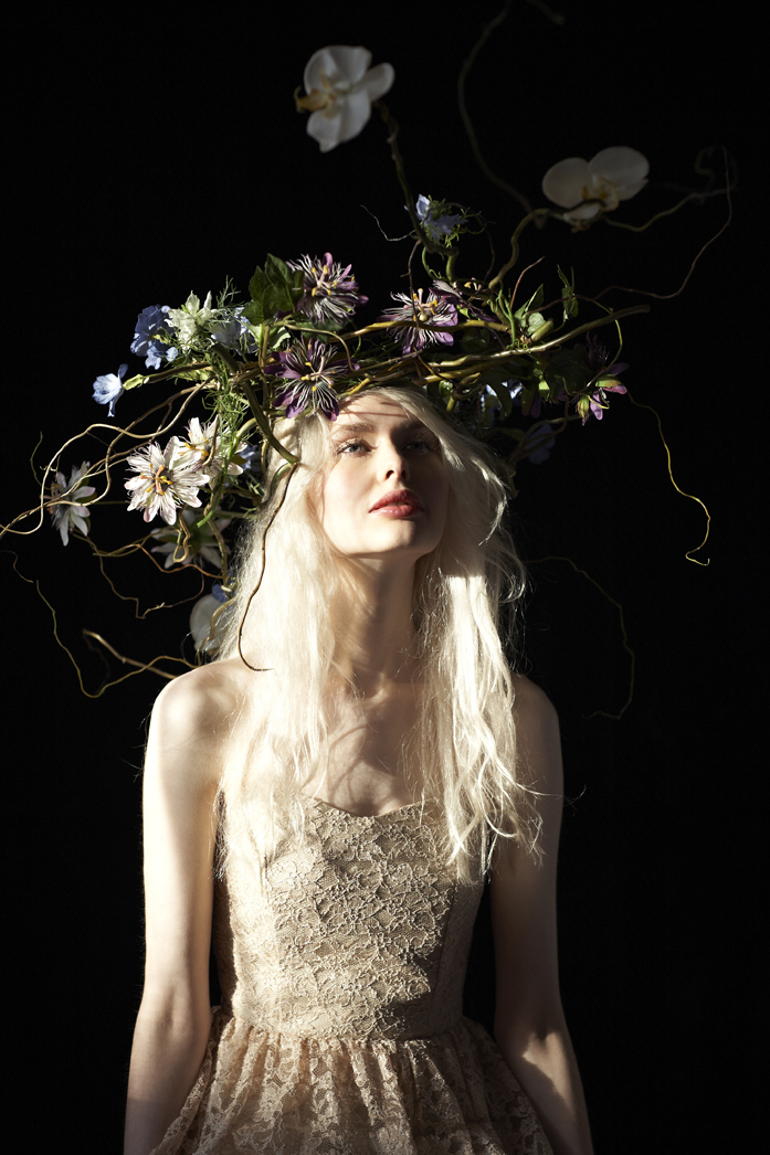 Female model photo shoot of Harriet Parry Flowers