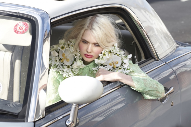 Female model photo shoot of Harriet Parry Flowers