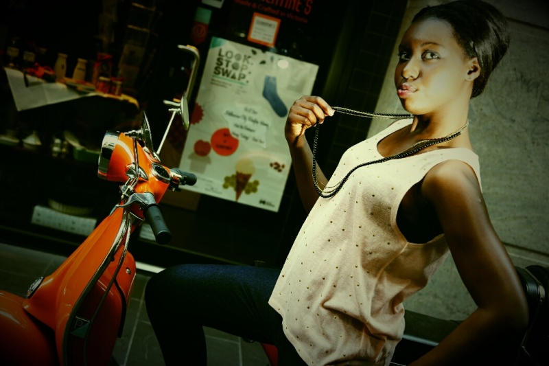 Female model photo shoot of Awa E Ndiaye by John McKay Photography, makeup by Katharine Shaw
