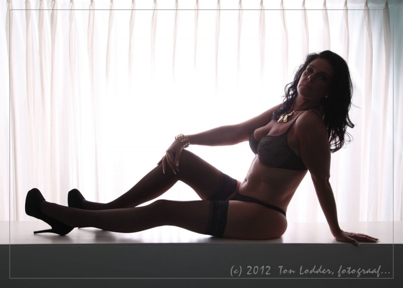 Female model photo shoot of loraine br in boudoir
