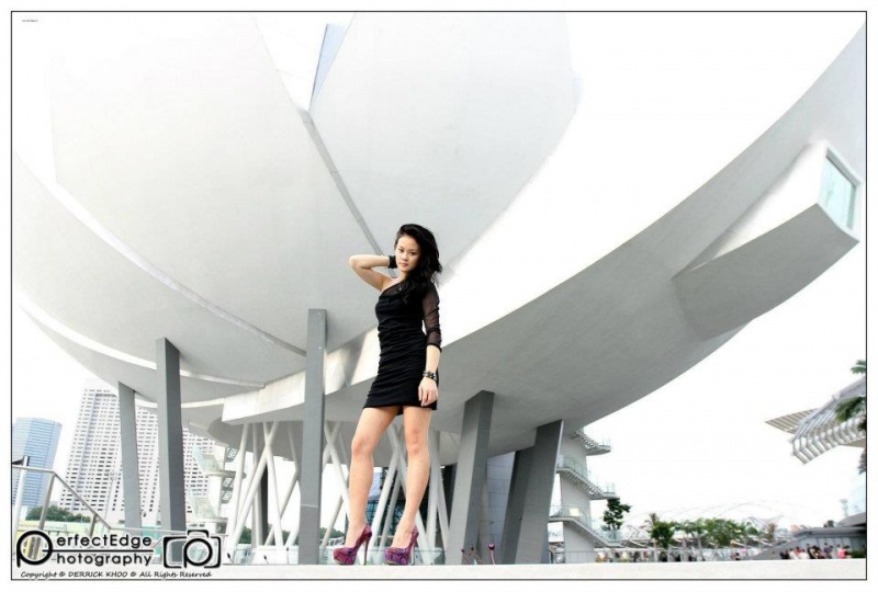 Female model photo shoot of Renee K  in Marina Bay Sands