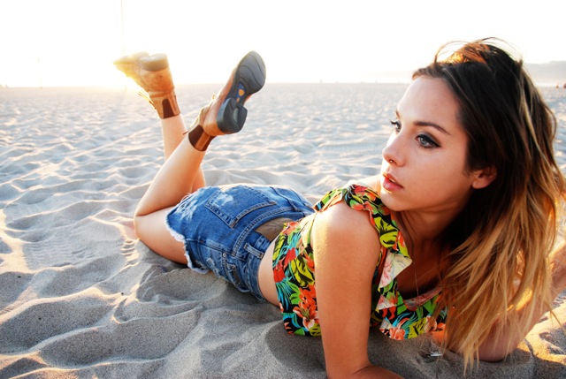 Female model photo shoot of Margot W in Venice Beach, California