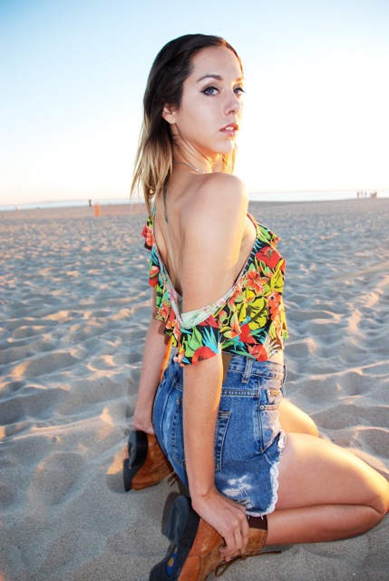 Female model photo shoot of Margot W in Venice Beach, California
