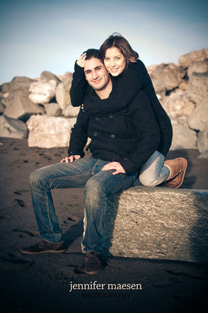 Male and Female model photo shoot of Imed Maghraoui and Mira by Jenn Maesen Photography in Pacifica, CA