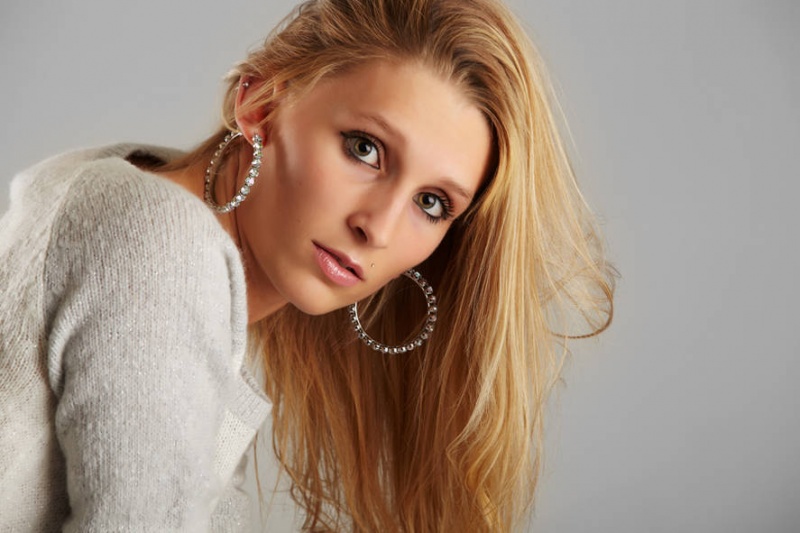 Female model photo shoot of Blonde Honey 
