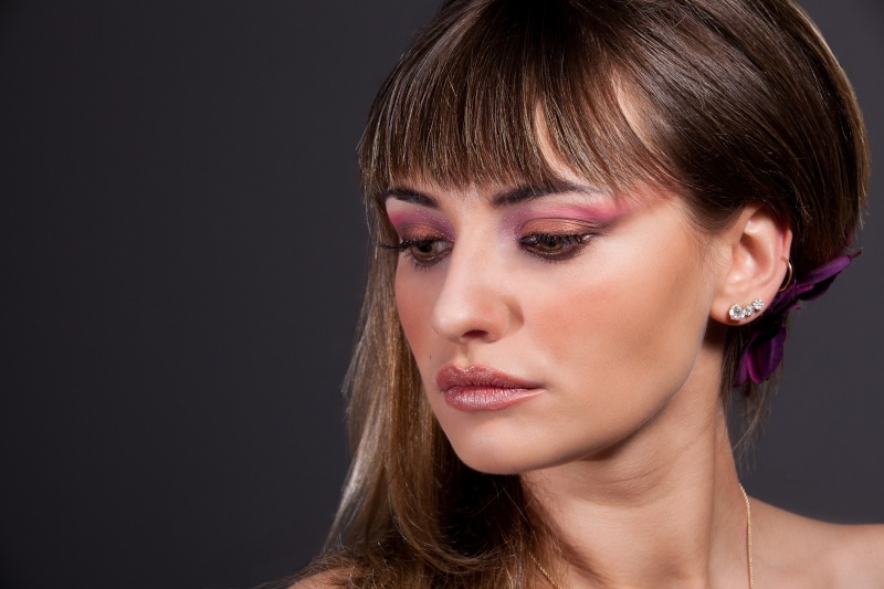 Female model photo shoot of Q Makeup Designs