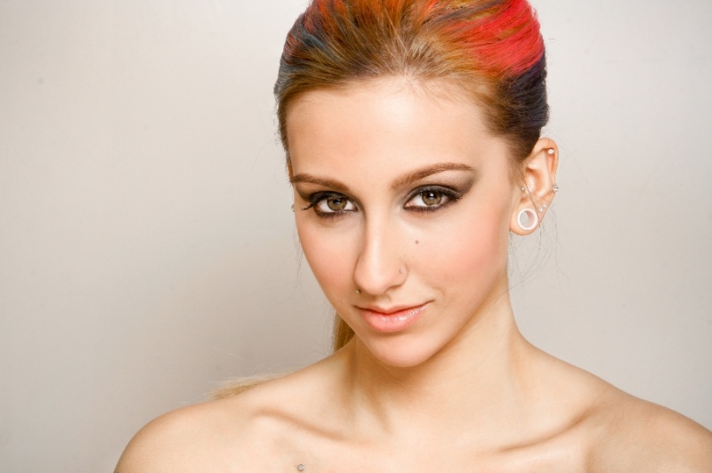 Female model photo shoot of Carlee Minda in New York, makeup by Monifa Mortis