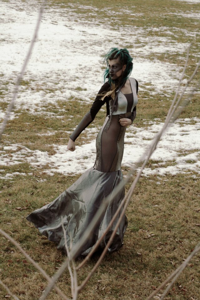 Female model photo shoot of Sarah Mariah, clothing designed by Kristin Costa