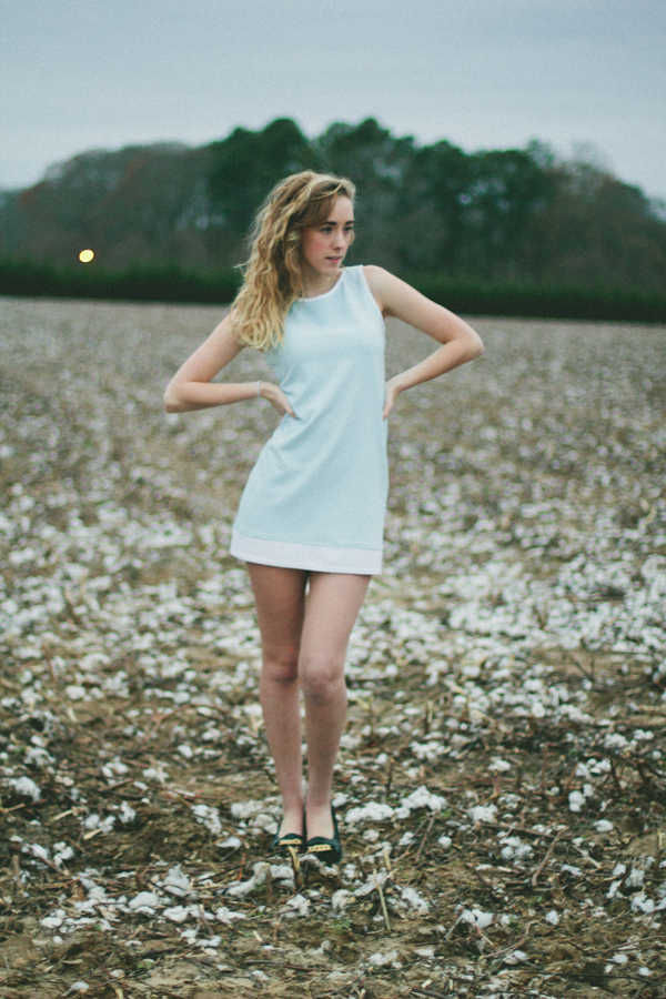 Female model photo shoot of Ariel Ann Photography in cotton field