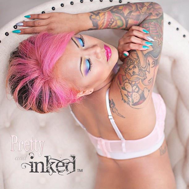 Female model photo shoot of Timebomb Tina in Pretty and Inked