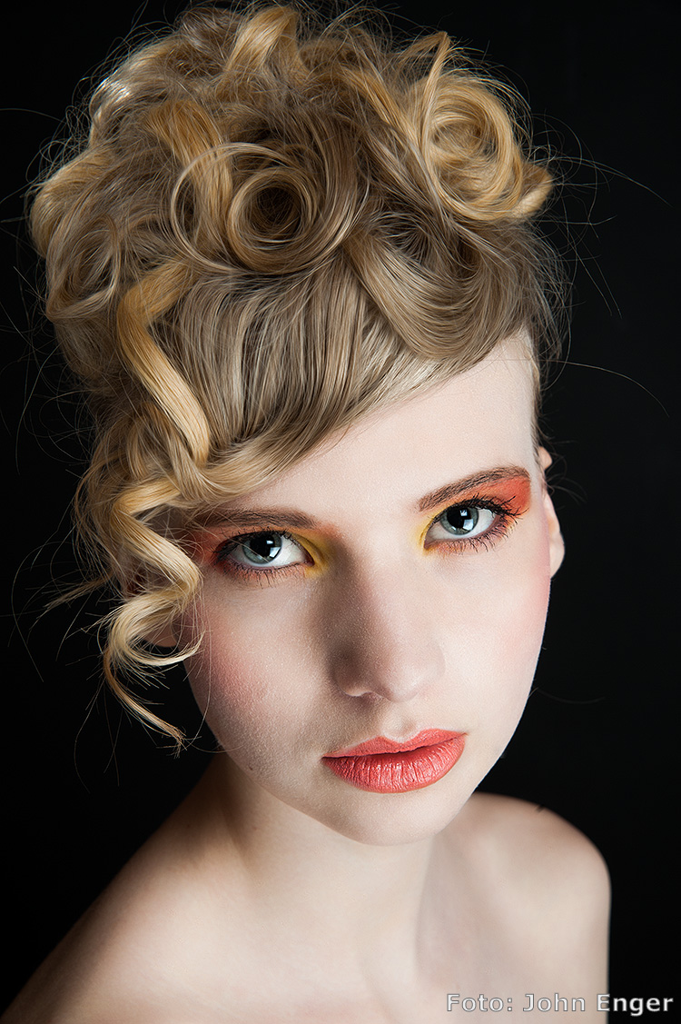 Female model photo shoot of Makeupartist Kathrine Evensen by JohnEnger