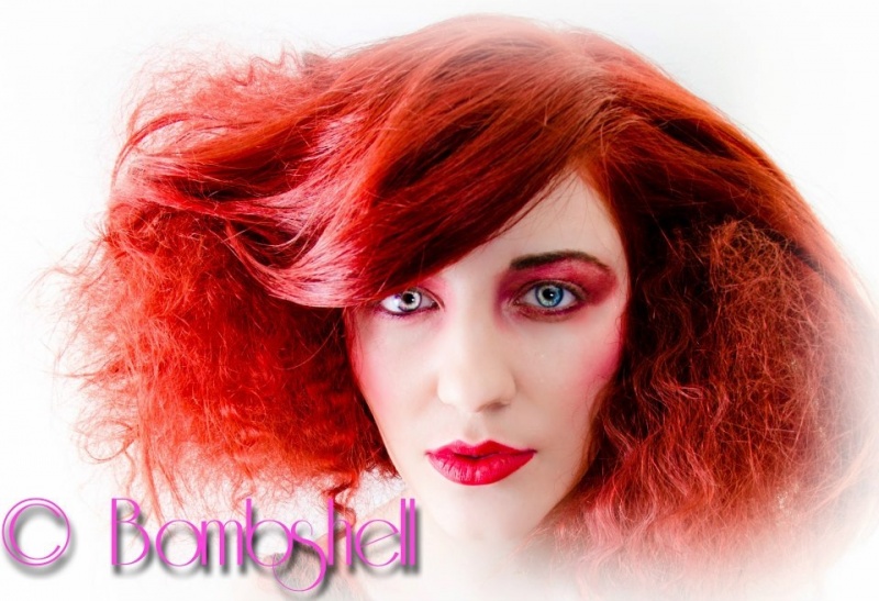 Female model photo shoot of Bombshell Hair Studio 