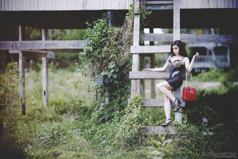Female model photo shoot of Calista Leah Liew in Tuaran, Sabah