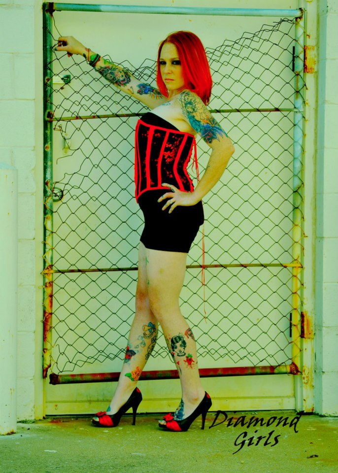 Female model photo shoot of Miss Elise Vicieux in Diamond Tattoo Parlor