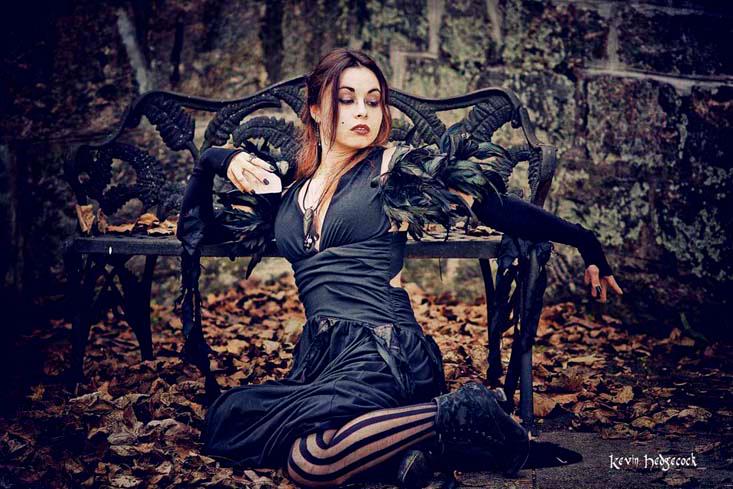 Female model photo shoot of Mina Corbeau by KevinH in Hollywood Cemetary