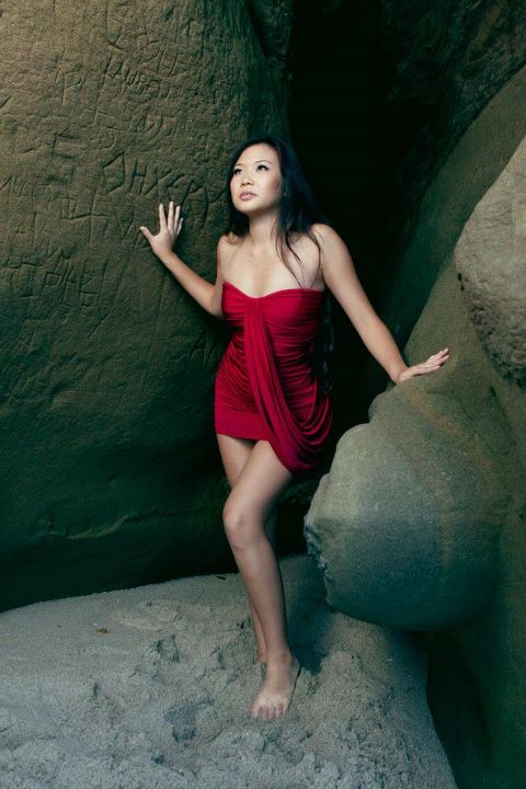 Female model photo shoot of Monica Fung in La Jolla Cove