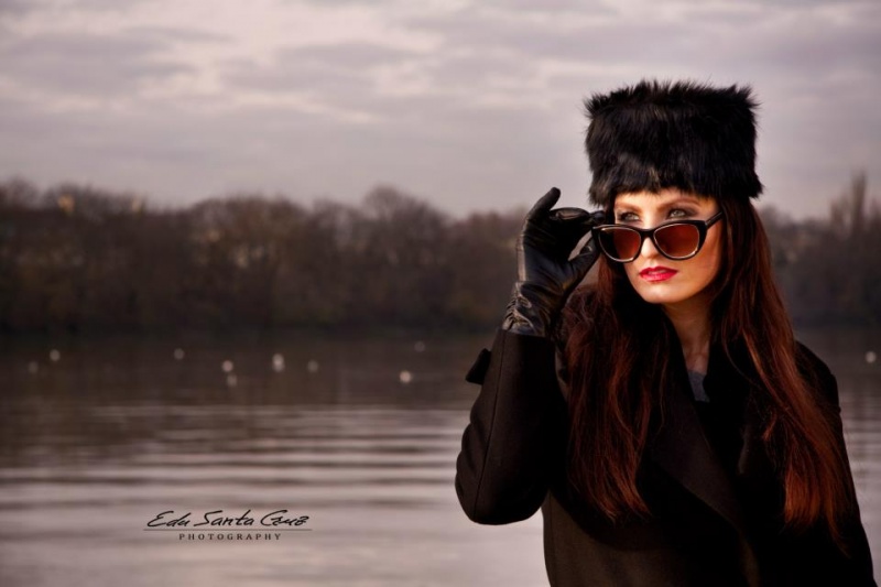 Female model photo shoot of Inese Gertnere Makeup  in London