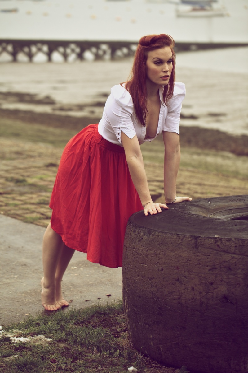 Female model photo shoot of Alice Rebecca Walker in Upnor