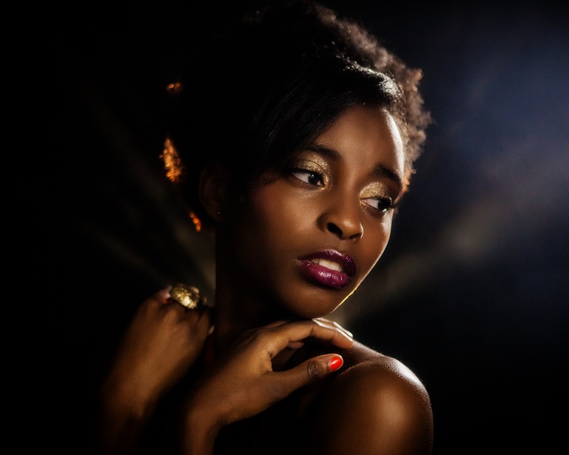 Female model photo shoot of AyeKae22 Makeup  and Kesharra Weston by Gfox Imaging