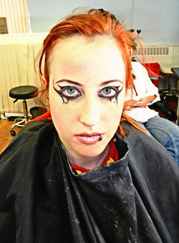 Female model photo shoot of Rachel Vickers Makeup in media city uk