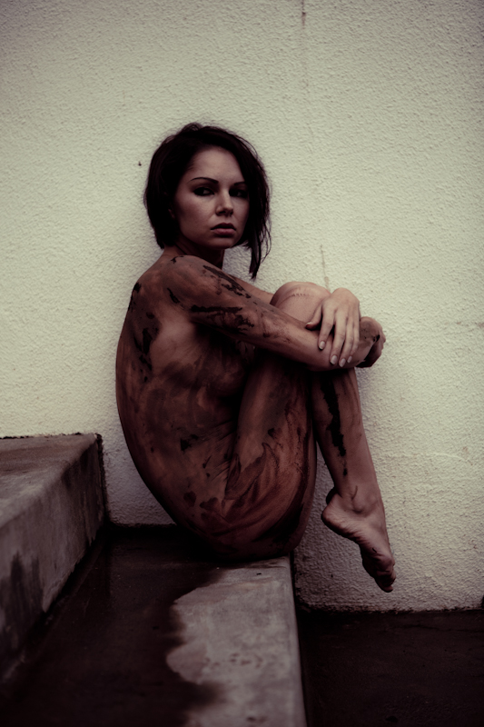Female model photo shoot of Heather Grey Artbook in Venice, California