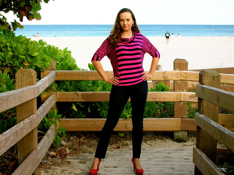 Female model photo shoot of Olga Z in Miami Beach