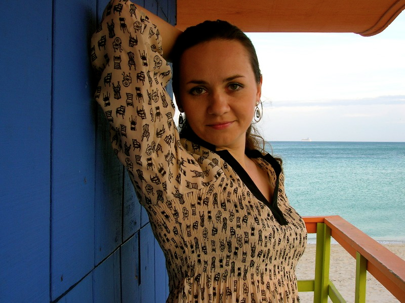Female model photo shoot of Olga Z in Miami Beach