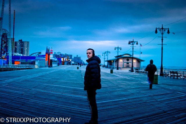 Male model photo shoot of Efren J Alvarez by Strixx in Coney Island Beach, Brooklyn, NY