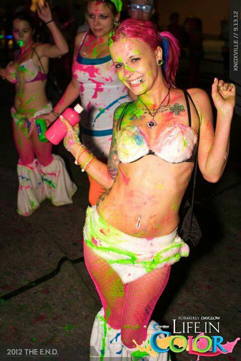Female model photo shoot of Molly Mischief in Dayglow Life in Color Knoxville, TN Sept 2012