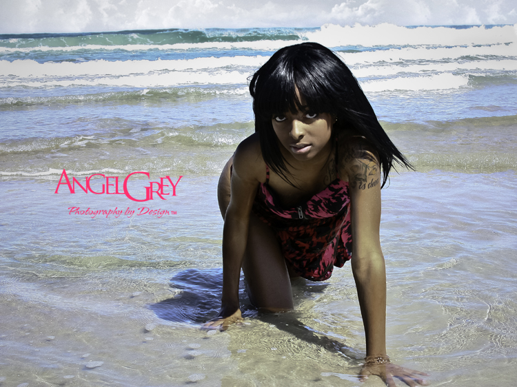 Female model photo shoot of Dannie Ace Model by Angel Grey Photography  in Beach
