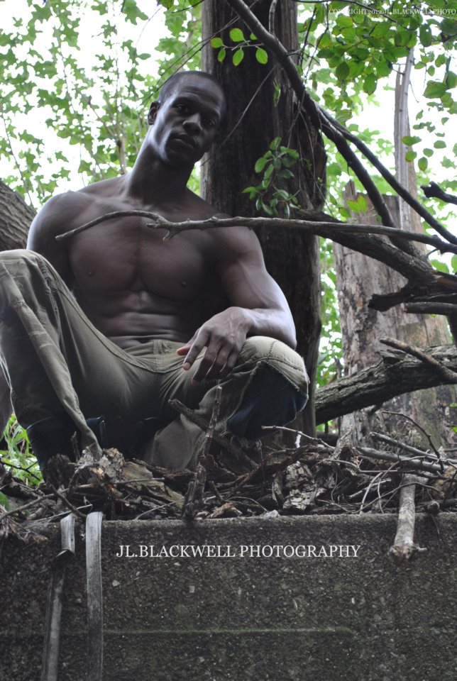 Male model photo shoot of JL BLACKWELL and Goose220 in forest