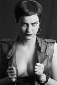Female model photo shoot of Nelly Jhekova in Vitriol studio