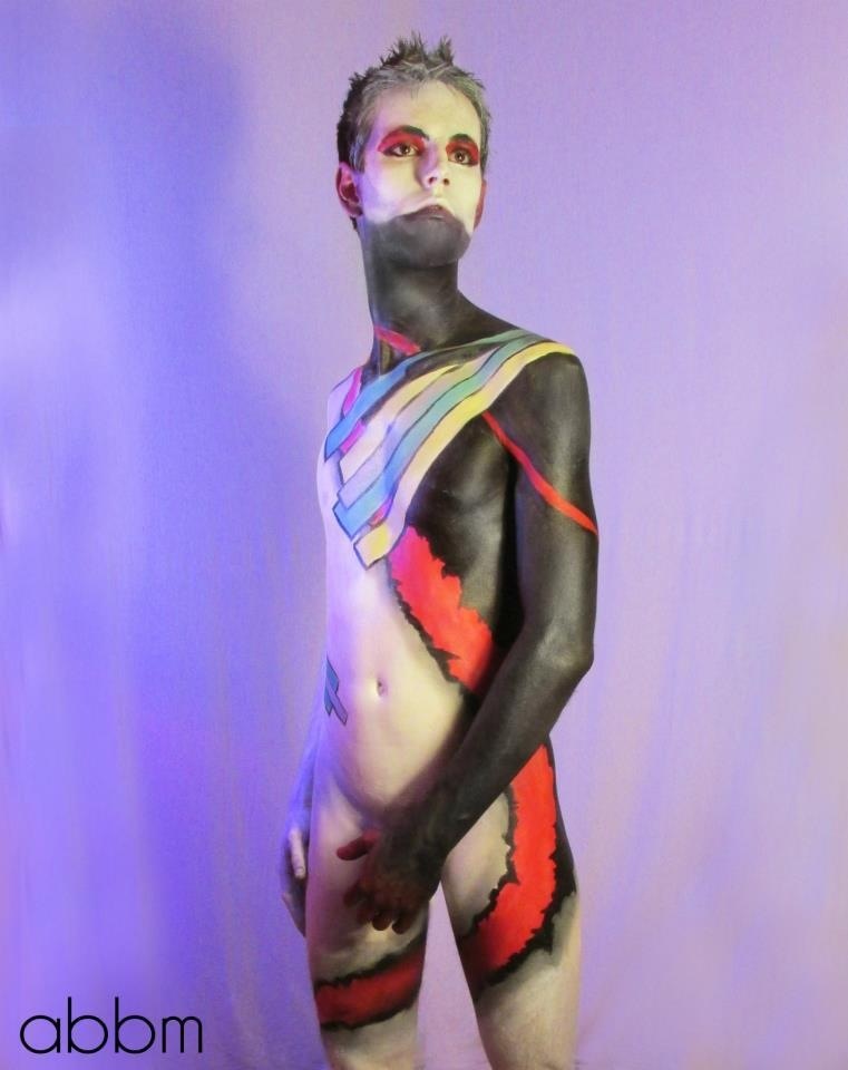 Male model photo shoot of Matthew A Jefferies, body painted by Art By Brandon McGill