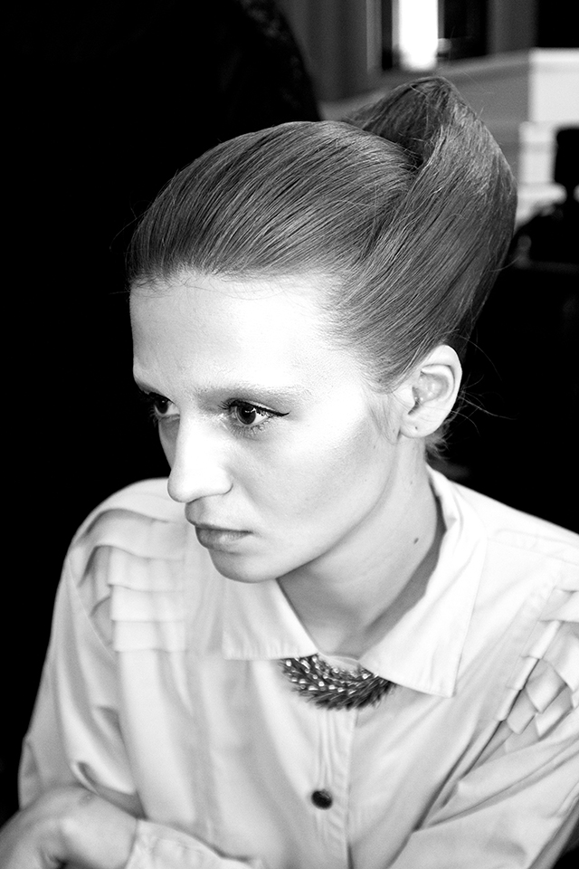Female model photo shoot of Lauren Marsh in Fashion Scout - Freemasons Hall