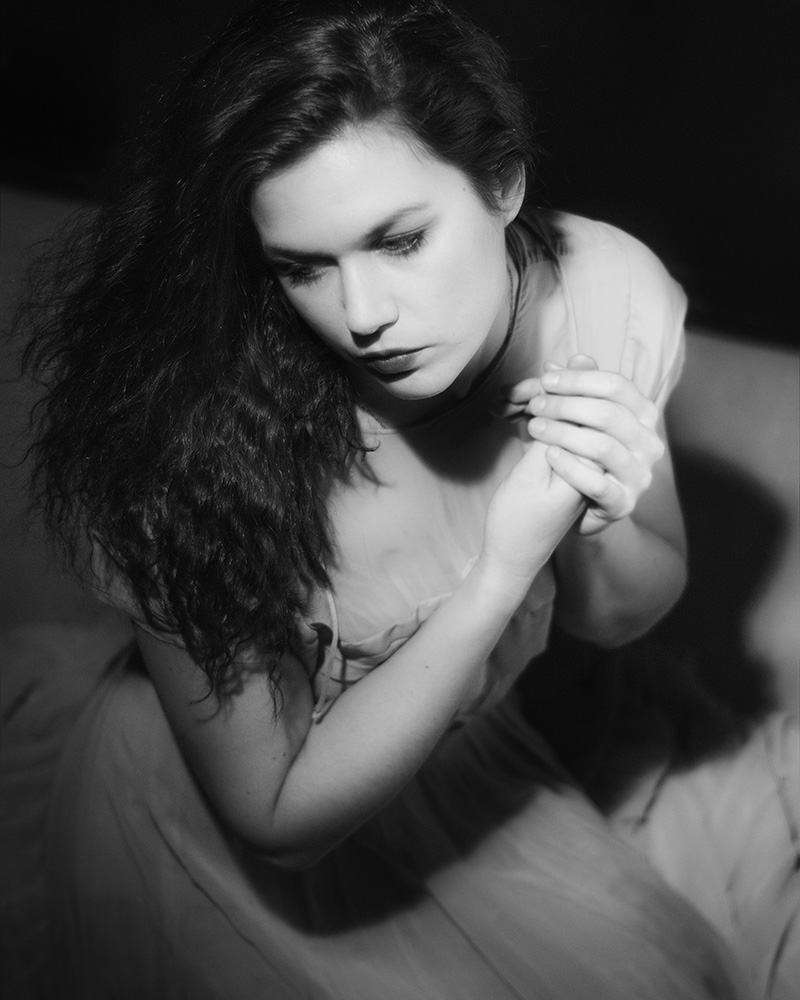 Female model photo shoot of lucid dreaming 