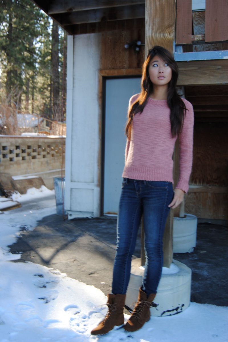 Female model photo shoot of Shaina S in Big Bear, California