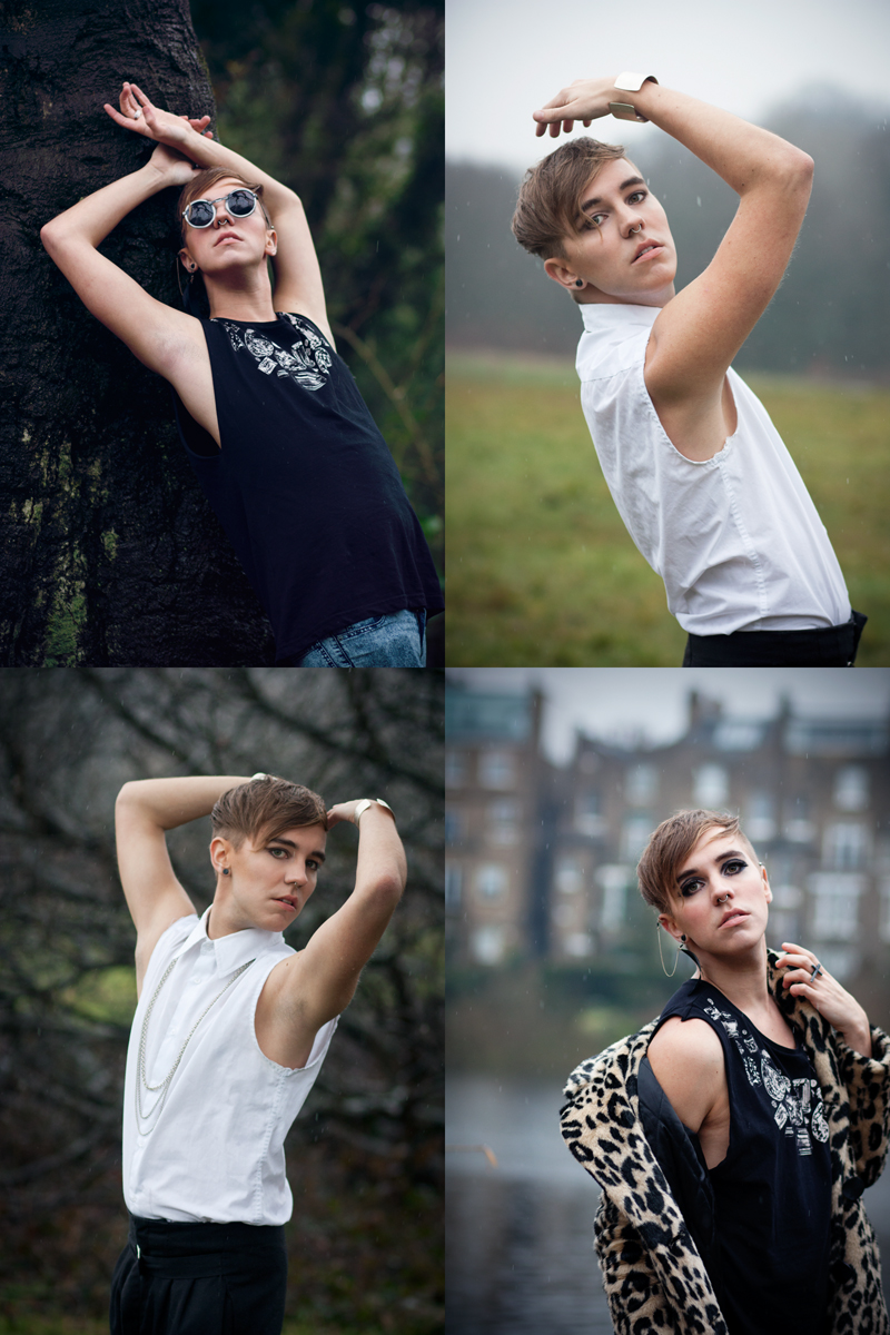 Female and Male model photo shoot of Beth Dooner and Niklas Heed in Hampstead Heath, makeup by YUYA