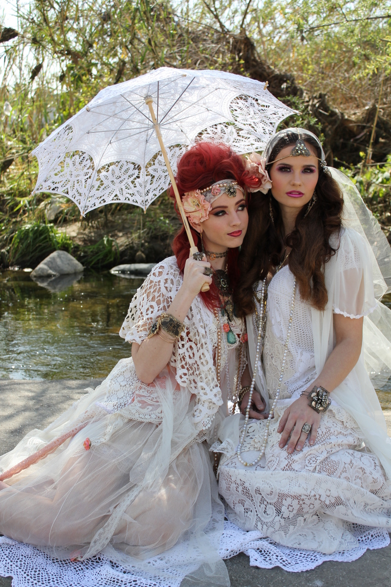 Female model photo shoot of Priscilla D Artist, Kelli Serio and Amanda Lynne Phoenix by Julietsdream in Los Angeles River