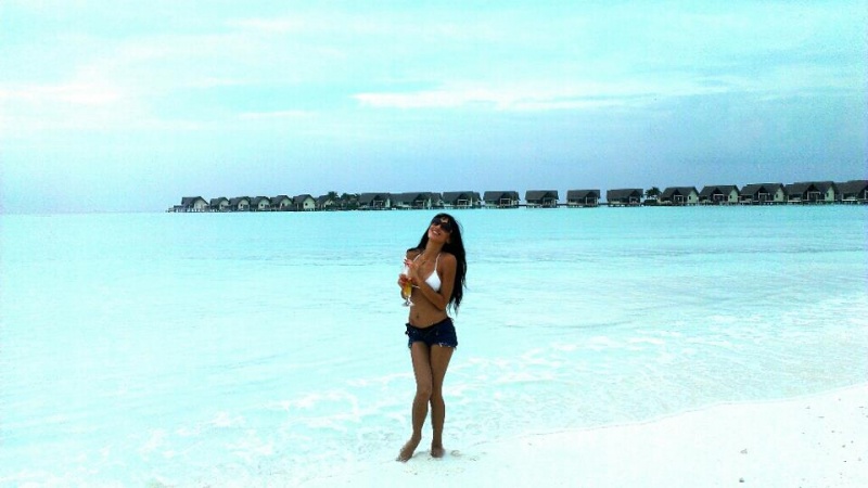 Female model photo shoot of Stephanie London Honey in Maldives, Asia