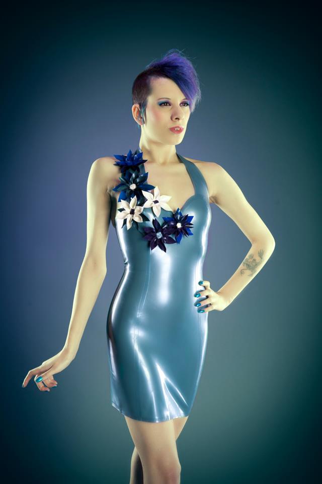 Female model photo shoot of Jinkx Hull by idollphamine in Leeds, clothing designed by Cathouse Latex