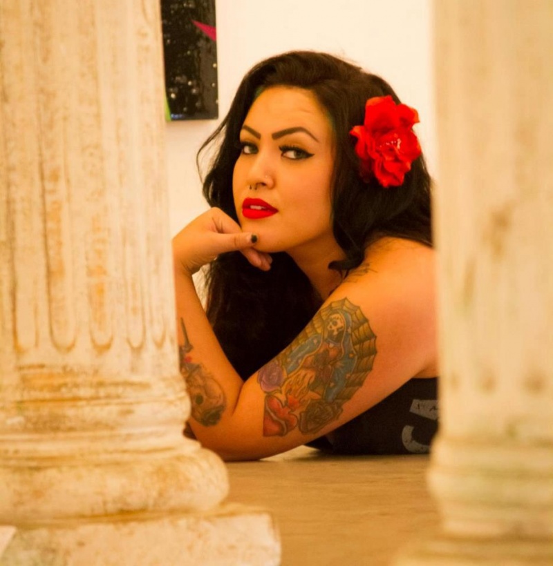 Female model photo shoot of Priscilla Poison by EJMphotodesign in The Graff Lab