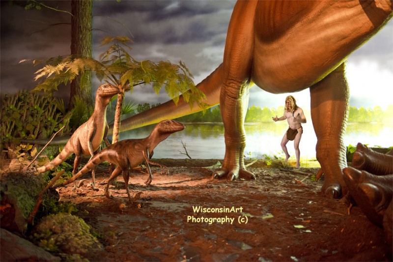 Male model photo shoot of WisconsinArt in Jurassic park